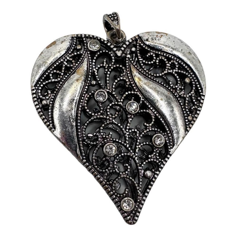 Heart Pendant silver, flawed 